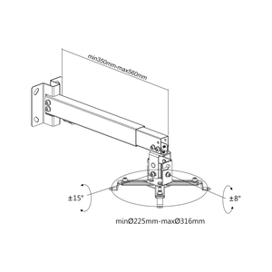 Wall mount for projectors