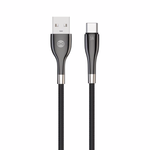 Forever Sleek кабель USB - USB-C 1,0 m 3A чёрный