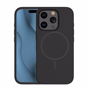 Silicone Thin Mag dėklas iPhone 16 Pro 6,3" juodas