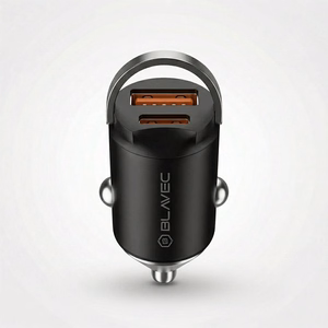 Blavec Car charger BS-02B Aero - USB + Type C - QC 3.0 18W PD 30W (CCBS02BA-UCB) black