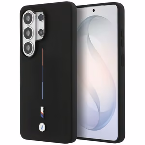 BMW M Silicone Tricolor Line MagSafe чехол для Samsung Galaxy S26 Ultra — чёрный