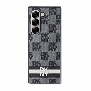 DKNY Checkered Pattern Printed Stripes чехол для Samsung Galaxy Z Fold 6 - чёрный