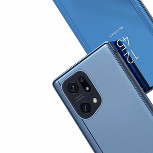 Clear View Case dėklas telefonui Oppo Find X5 Pro dėklas su atvartu juodas