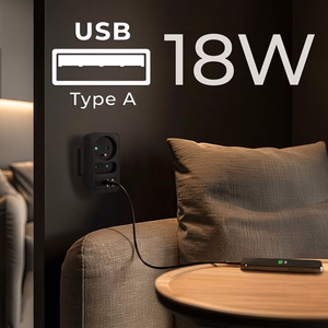 Maclean MCE249 F/B – разветвитель сетевой розетки, 2 розетки, 4 порта USB: 2×USB-A и 2×USB-C PD 20 Вт, 1×16 А + 1×6 А