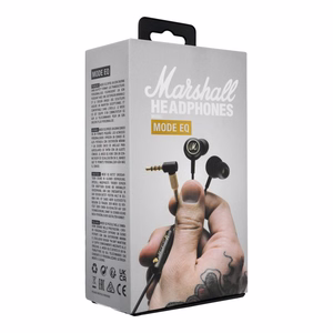 Juodos ir aukso spalvų laidinės į ausis įdedamos ausinės su 3,5 mm jungtimi Marshall EQ