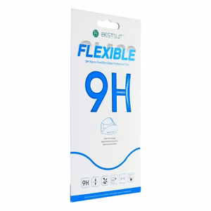 LCD apsauginis stikliukas Bestsuit Flexible Hybrid Glass 9H Samsung A245 A24 4G pritaikytas dėklui juodas