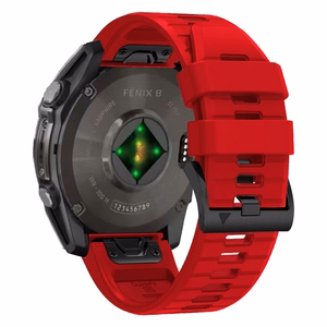 Tech-Protect силиконовый Ремешок Line для Garmin Fenix 5X / 5X Plus / 6X / 6X Pro / 7X / 8 (51 mm) - красный