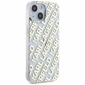 Karl Lagerfeld IML Fullover Logo dėklas telefonui iPhone 15 / 14 / 13 - auksinis