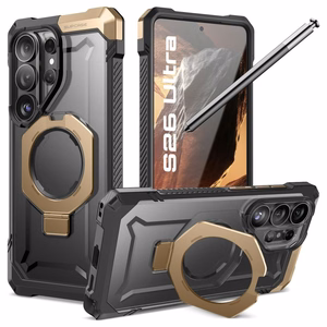 "Supcase UB Grip Mag MagSafe" dėklas "Samsung Galaxy S26 Ultra" - juodos ir rudos spalvos