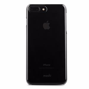 Moshi XT itin plonas skaidrus kietas dėklas, skirtas iPhone 8 Plus / 7 Plus, „Stealth Black“ spalvos
