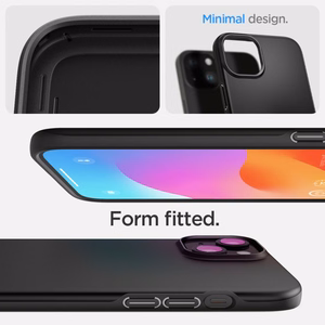 Spigen Thin Fit dėklas telefonui iPhone 15 Plus - juodas