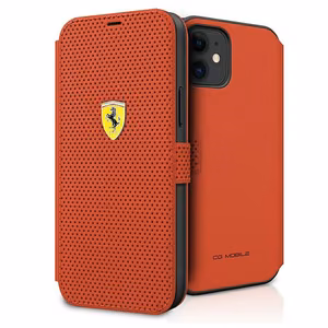 Ferrari FESPEFLBKP12SRE iPhone 12 mini 5.4" red/red book On Track Perforated