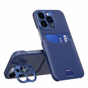 Leather Stand Case для Samsung Galaxy S23 чехол кошелёк для карт с подставкой синий