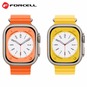 FORCELL F-DESIGN FA12 laikrodžio dirželis APPLE laikrodžiui 42 / 44 / 45 / 49 mm geltonas