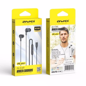 Ausinės Awei PC-25T USB-C juodos