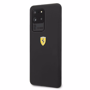 Ferrari kietasis dėklas FESSIHCS69BK S20 Ultra G988 juodas/juodas silikonas