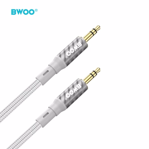 Audio adapteris Bwoo (AUX075) 3,5mm į 3,5mm (p-p) pilkas