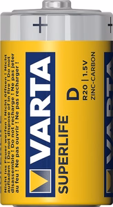 VARTA R20 (Type D) Superlife cinko-anglies baterijos, 2 vnt.