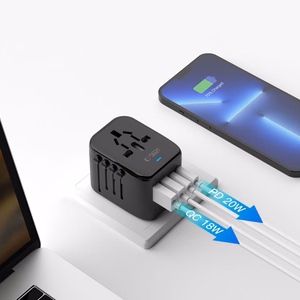Tech-Protect TA200 EU / UK / US / AU adapteris - juodas