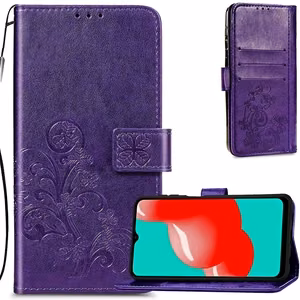 Dėklas Flower Book Samsung A125 A12/M127 M12 violetinis