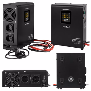 Rebel POWER-800 wall-mounted emergency power supply, pure sine wave inverter with charging, 12 V / 230 V, 800 VA / 500 W