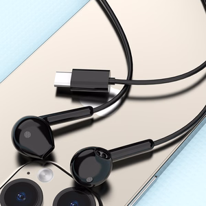 Dudao X3C laidinės USB-C ausinės į ausį 1.2m - juodos