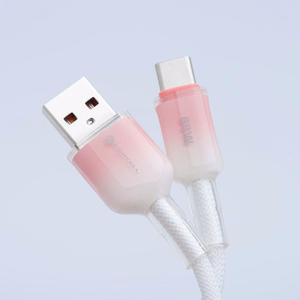 Кабель USB A to USB C Forcell F-Energy QC4.0 3A 66W Gradient 1 m C352 белый