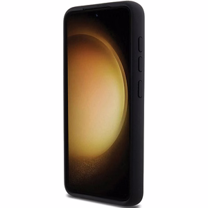 Karl Lagerfeld silikoninis Ikonik metalinis smeigtukas dėklas telefonui Samsung Galaxy S23+ - juodas