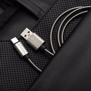 Кабель USB A to USB C Forcell F-Energy QC4.0 3A 66W Metal 2 m C234 серебряный