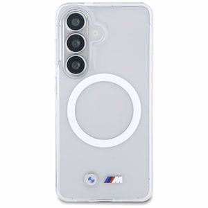 BMW IML Shockproof Metal Logo MagSafe Case for Samsung Galaxy S26 - Transparent