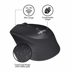 LOGITECH M330 SILENT PLUS JUODA pelė