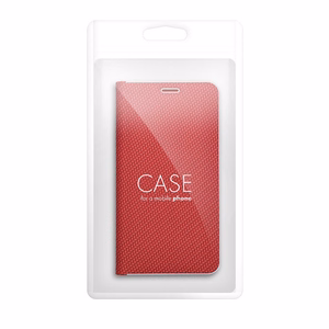 LUNA Book Carbon for XIAOMI Redmi Note 14 PRO 5G / 14 PRO PLUS 5G - raudonas (m)