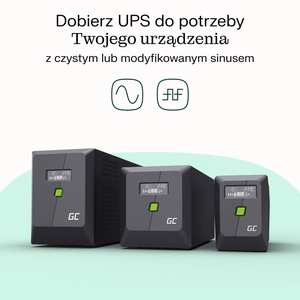 Green Cell nepertraukiamo maitinimo šaltinis (UPS) 2 kVA 1400 W, 4 AC lizdai