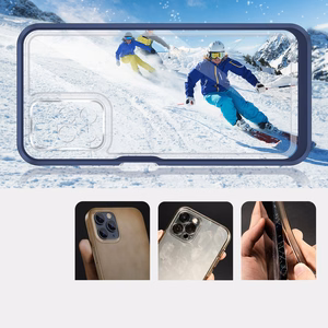 Skaidrus 3in1 dėklas Xiaomi Redmi 10 rėmelio gelinis dangtelis mėlynas