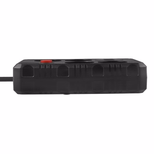 Maclean elektros paskirstytuvas, 4 lizdai + 3xUSB prailginimo laidas, 110–240 V kintama srovė, 50/60 Hz, 2,1 A, maks. 2500 W, 1,5 m, juodas, MCE392 B