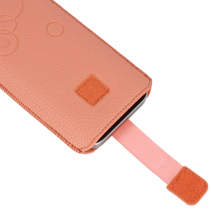 WONDER Deko dėklas telefonui (dydis XL) Iphone 15/15 Pro/Iphone 16/16 Pro/Samsung S24/S24 Plus/S25/S25 Plus/A53/A55 5G persikinis