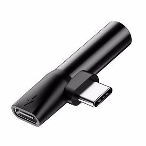 Аудио адаптер Baseus L41 Type-C 2 в 1 чёрный