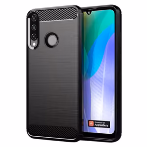 anglies pluošto dėklas (m) Huawei P30 Lite - juodas (m)