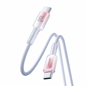 Кабель Joyroom S-A42 Crystal-Clear Series 60W USB-C - USB-C 1,2 м - белый