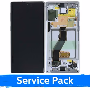 LCD ekranas suderinamas su Samsung N970 Note 10 su rėmeliu / Aura White / (Service Pack)