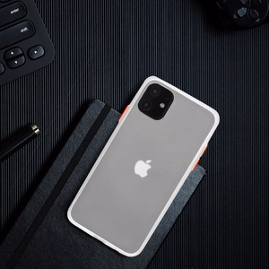 Vennus Color Button Bumper for Samsung Galaxy A20S Transparent