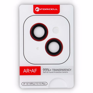 Стекло камеры для iPhone 14 / 14 Plus Forcell Premium красный