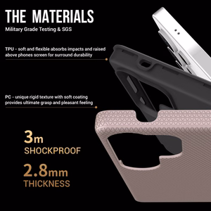 Dėklas Perfectionists Triangle Case Samsung S918 S23 Ultra 5G rožinio aukso