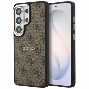 Guess чехол 4G Embossed Ring MagSafe для Samsung Galaxy S26 Ultra коричневый