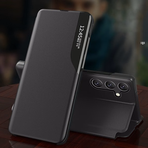 Eco Leather View Case чехол для Xiaomi 13 Lite с откидной подставкой чёрный