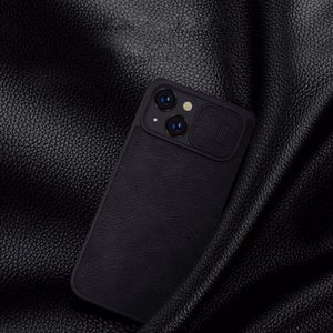 Nillkin Qin Leather Pro Case iPhone 14 Plus с защитой камеры флип-чехол коричневый