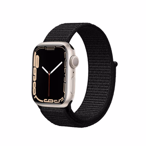 Ремешок Crong Nylon Reflex Sport для Apple Watch 44 / 45 / 46 / 49 mm, чёрный