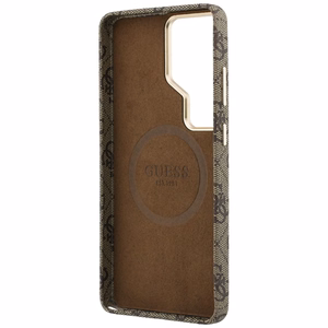GUESS чехол 4G Script MagSafe для Samsung Galaxy S26 Ultra GUHMS26L5P4FWMSW коричневый