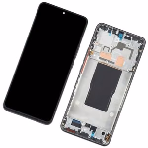 LCD ekranas Xiaomi 12T/12T Pro su jutikliniu ekranu su rėmeliu juodas ORG