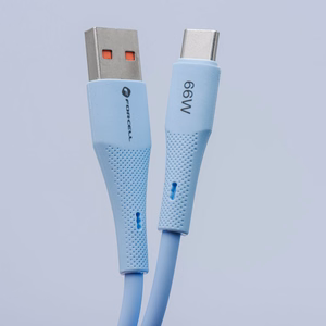 Кабель USB A to USB C Forcell F-Energy QC4.0 3A 66W Silicone 1 m C342 синий